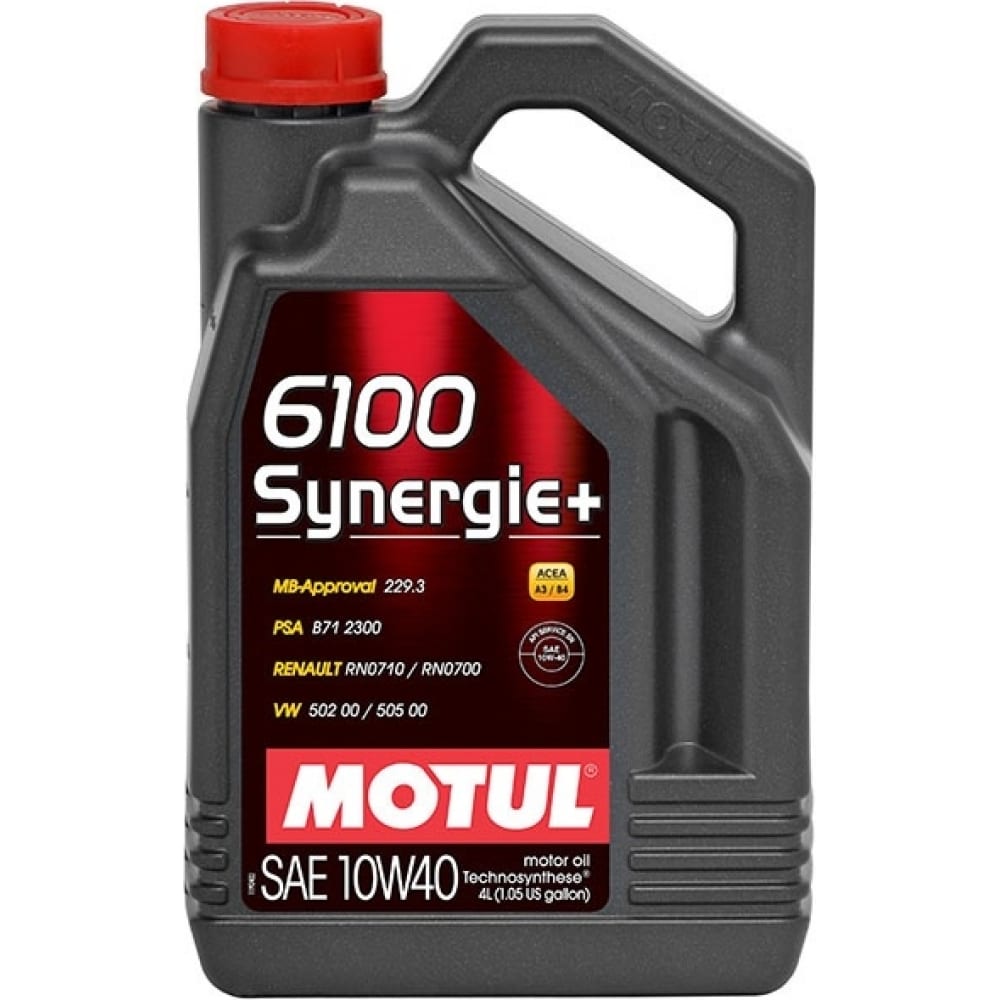 фото Моторное масло 6100 synergie+ 10w40 4 л motul 109463