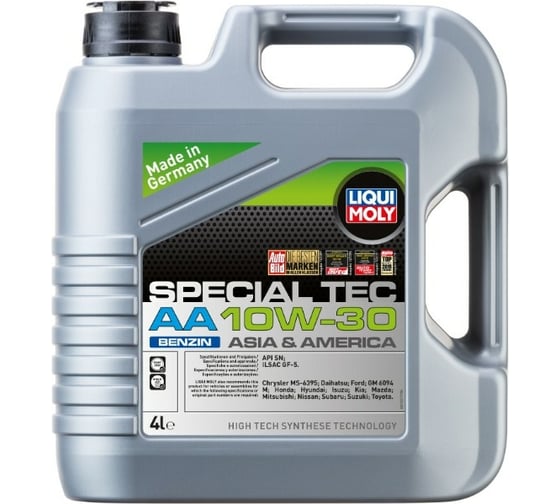 Изображение товара НС-синтетическое моторное масло Special Tec AA Benzin (10W-30; SN; GF-5; 4л) LIQUI MOLY 21337