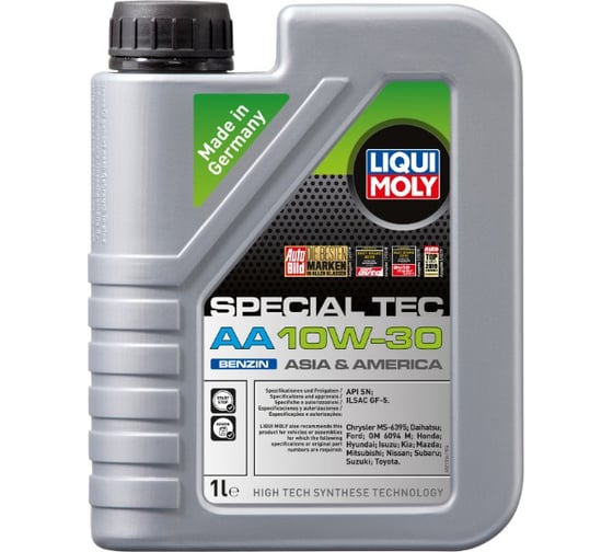Изображение товара НС-синтетическое моторное масло Special Tec AA Benzin (10W-30; SN; GF-5; 1 л) LIQUI MOLY 21336