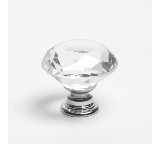 Изображение товара Ручка-кнопка CAPPIO Алмаз, стеклянная, диаметр 40 мм 7096649