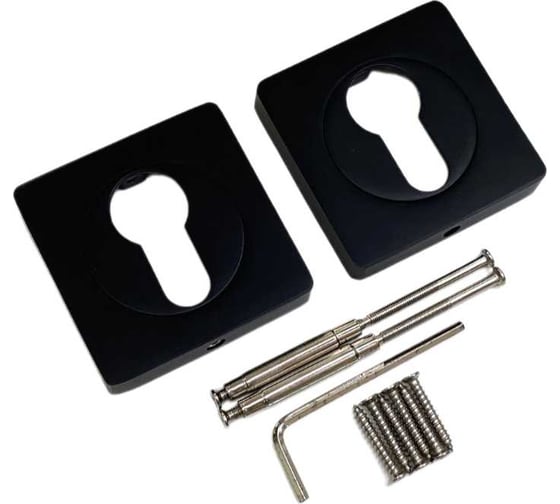 Изображение товара Декоративная накладка под цилиндр BASARA et 0601 mbp white box, no logo, черный матовый 40071