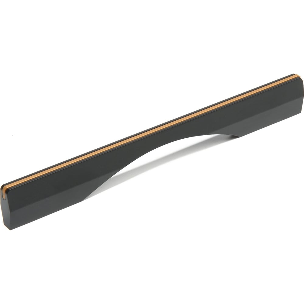 Изображение товара Ручка мебельная CAPPIO черно-золотая 192 мм фигурная накладная
