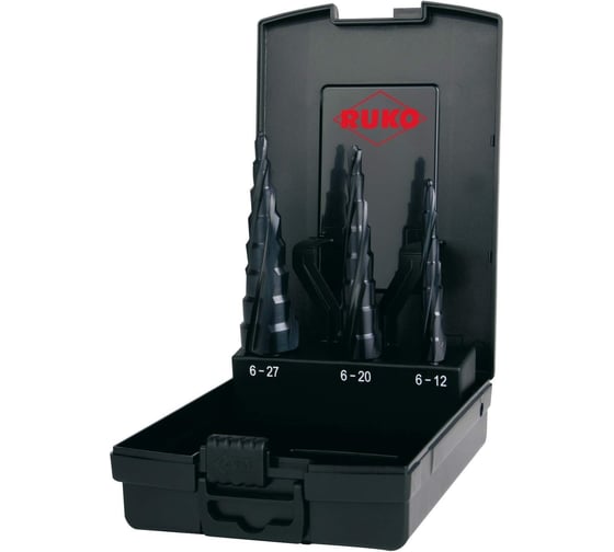 Изображение товара Набор ступенчатых сверел (3 шт; S1, M2, L3) RUKO 101087PRO