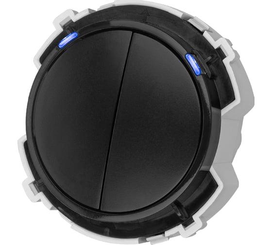 Изображение товара 2-клавишный выключатель TDM ELECTRIC 16а 250в кнопочный Механизм агат, "байкал" SQ1819-0224