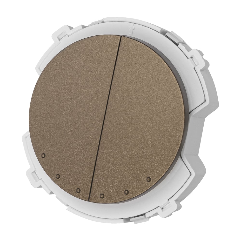 Изображение товара Выключатель TDM ELECTRIC 16А 250В с 2 клавишами бронза серия Байкал