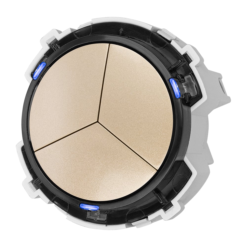 Изображение товара 3-клавишный выключатель TDM ELECTRIC 16А 250В серия Байкал шампань