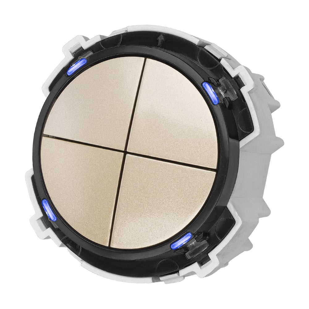 Изображение товара 4-клавишный выключатель TDM ELECTRIC серия Байкал 16А шампань для освещения