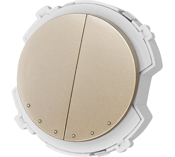 Изображение товара 2-клавишный выключатель TDM ELECTRIC 16а 250в шампань, "байкал" SQ1819-0533