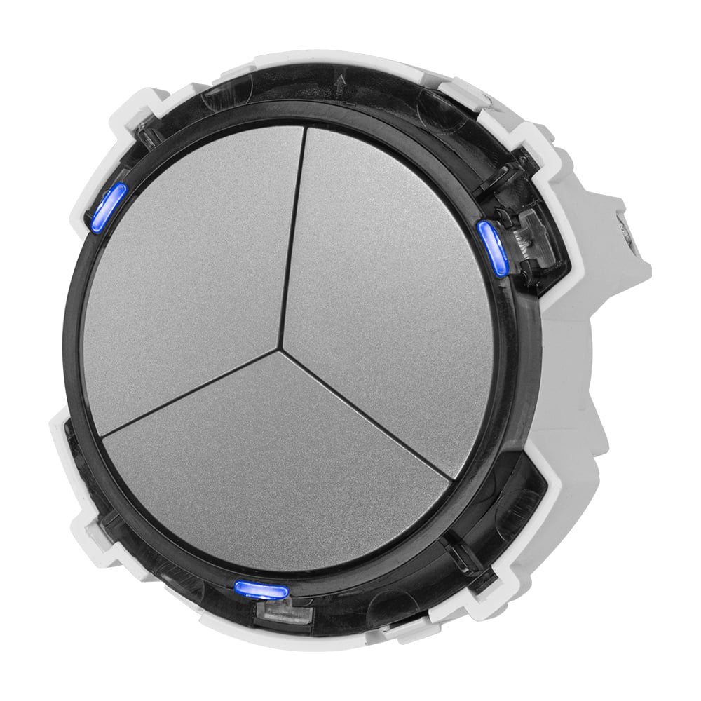 Изображение товара 3-клавишный выключатель TDM ELECTRIC 16А 250В серия Байкал, платина