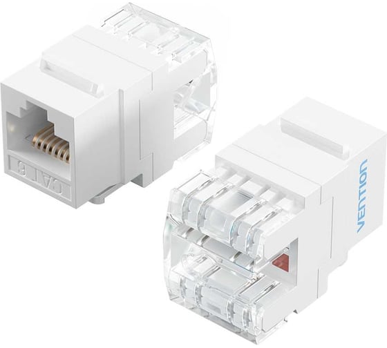 Изображение товара Модуль Keystone VENTION Jack Cat.6 неэкранированный 180 градусов Белый IRHW0
