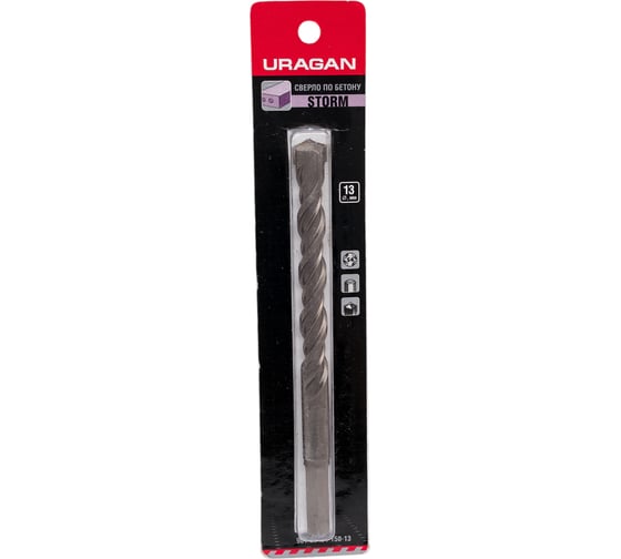 Изображение товара Сверло Uragan Storm по бетону шестигранный хвостовик 13x150 мм 901-22424-150-13