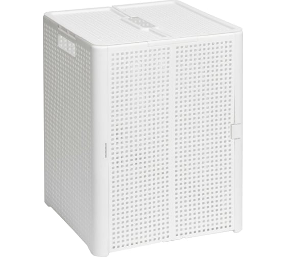 Изображение товара Корзина складная Violet Лофт с крышкой 50 л белая 895106