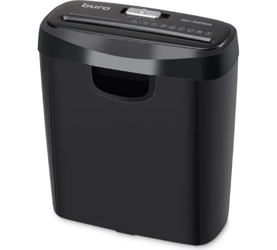 Изображение товара Шредер BURO Home BU-S606S черный уровень секретности Р-2 ленты, 6 листов, 11 л, пластиковые карты 1473749