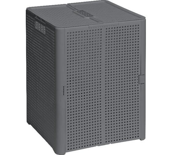 Изображение товара Корзина складная Violet Лофт с крышкой 50 л серая 895118