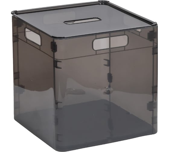 Изображение товара Ящик сборный Violet с крышкой 35 л графит 923504