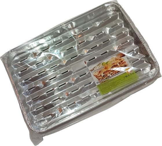 Изображение товара Набор алюминиевых форм для гриля EUROHOUSE 34,2x22,8x2,4 см, 1,4 л, 2 шт 16231