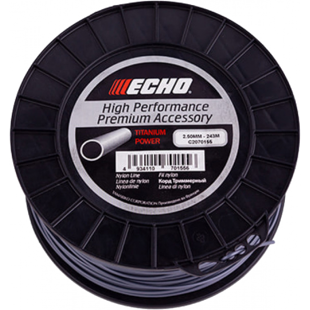Купить Триммерный корд echo titanium power line 243 м х 2.5 мм c2070155