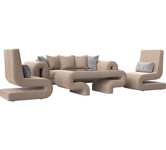 Изображение товара Набор волна-2 (стол, диван, 2 кресла) Лига диванов 115704