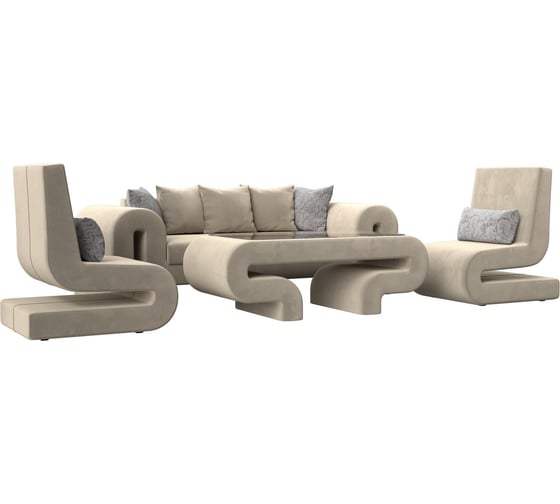 Изображение товара Набор волна-2 (стол, диван, 2 кресла) Лига диванов 115690