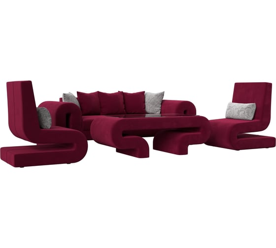 Изображение товара Набор волна-2 (стол, диван, 2 кресла) Лига диванов 115696