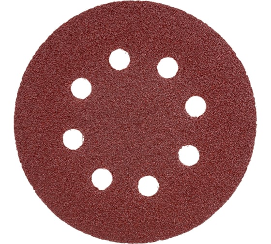 Изображение товара Универсальный шлифовальный круг STAYER на велкро основе 125 мм 8 отверстий 5 шт. Р60 35452-125-060