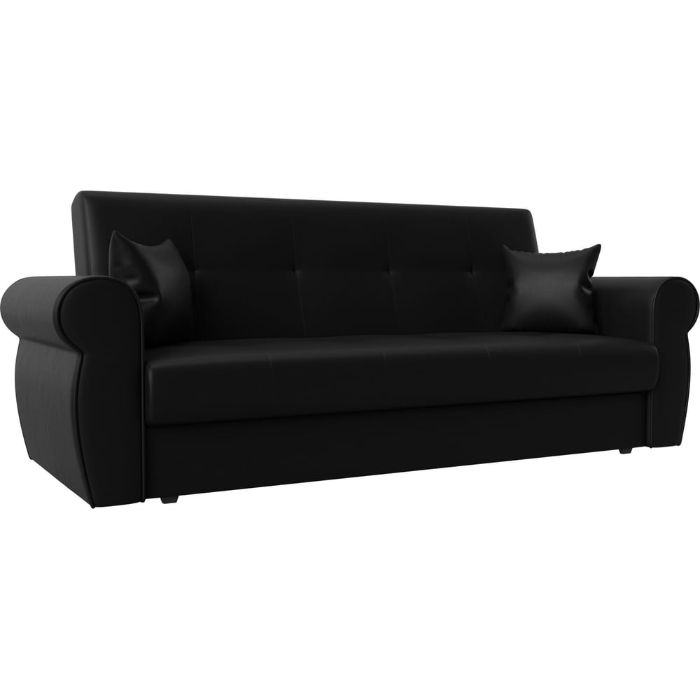 Изображение товара Диван-книжка Лига-019 современный стиль кожаный с ящиком и подушками