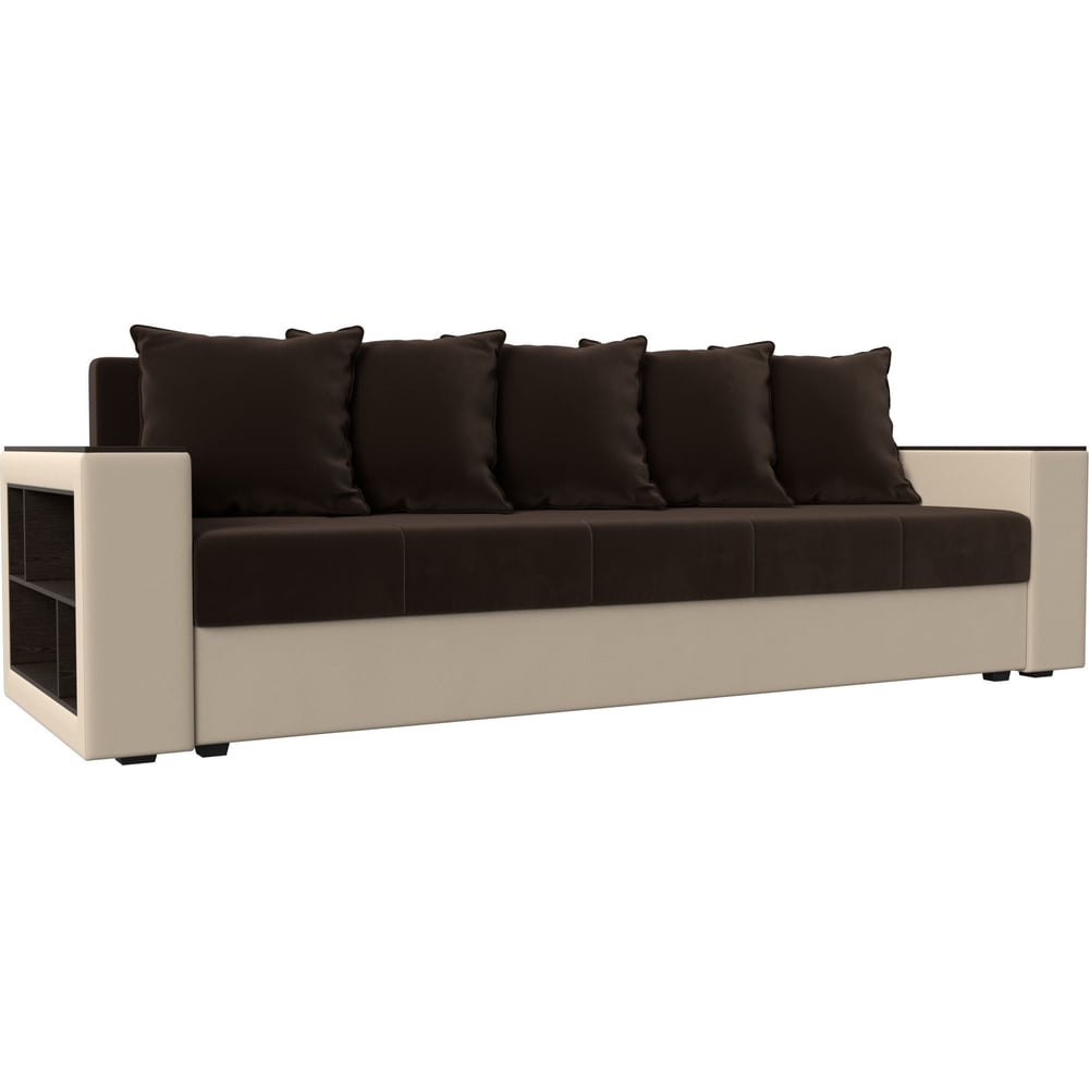 Изображение товара Диван прямой Дубай Лайт с полками слева современный стиль