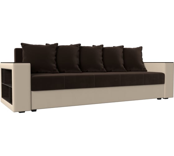 Изображение товара Диван прямой дубай лайт полки слева Лига диванов 114327L