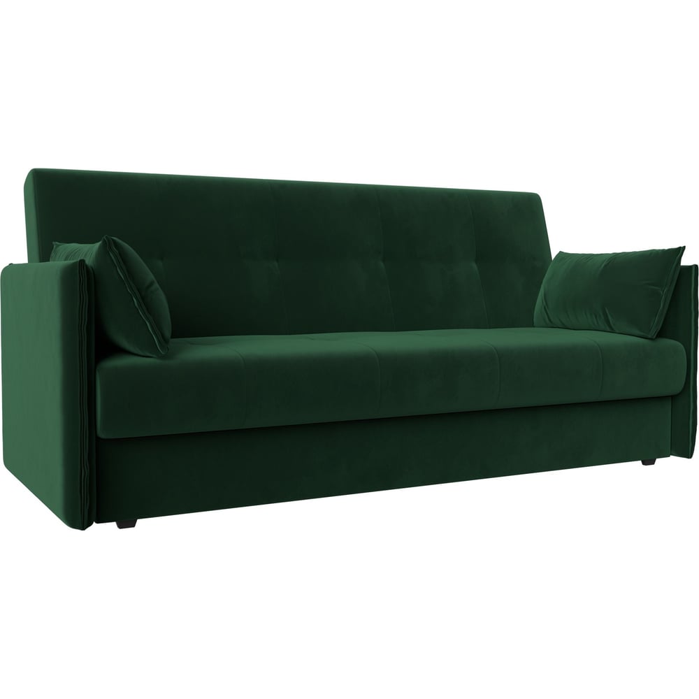 Изображение товара Диван-книжка Лига-018 современный стиль зеленый велюр 1.5 спальных мест