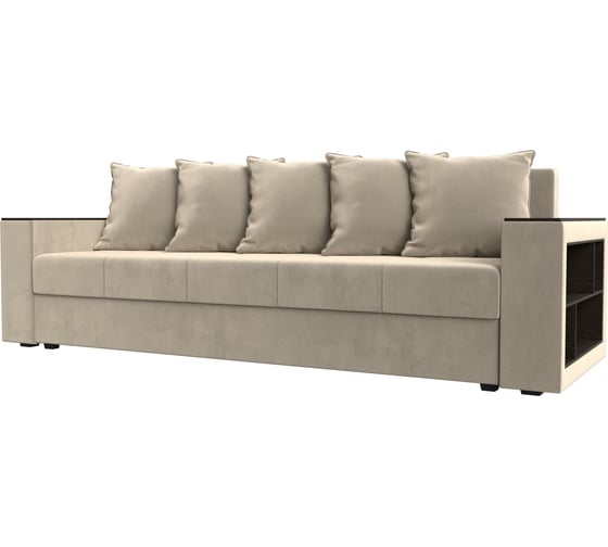 Изображение товара Диван прямой дубай лайт полки справа Лига диванов 114346