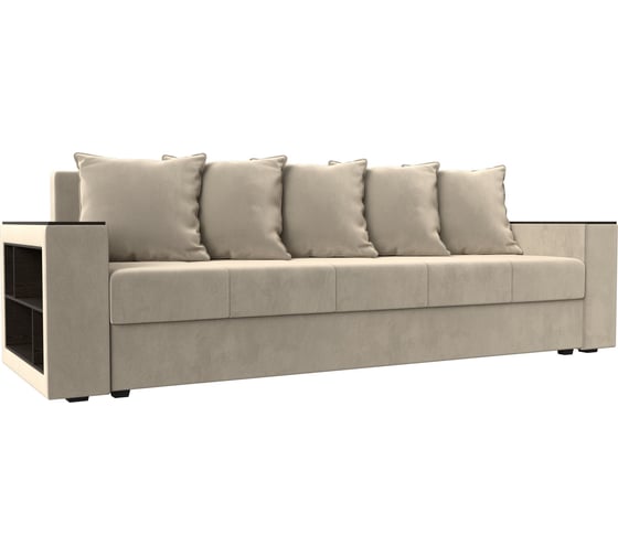 Изображение товара Диван прямой дубай лайт полки слева Лига диванов 114345L