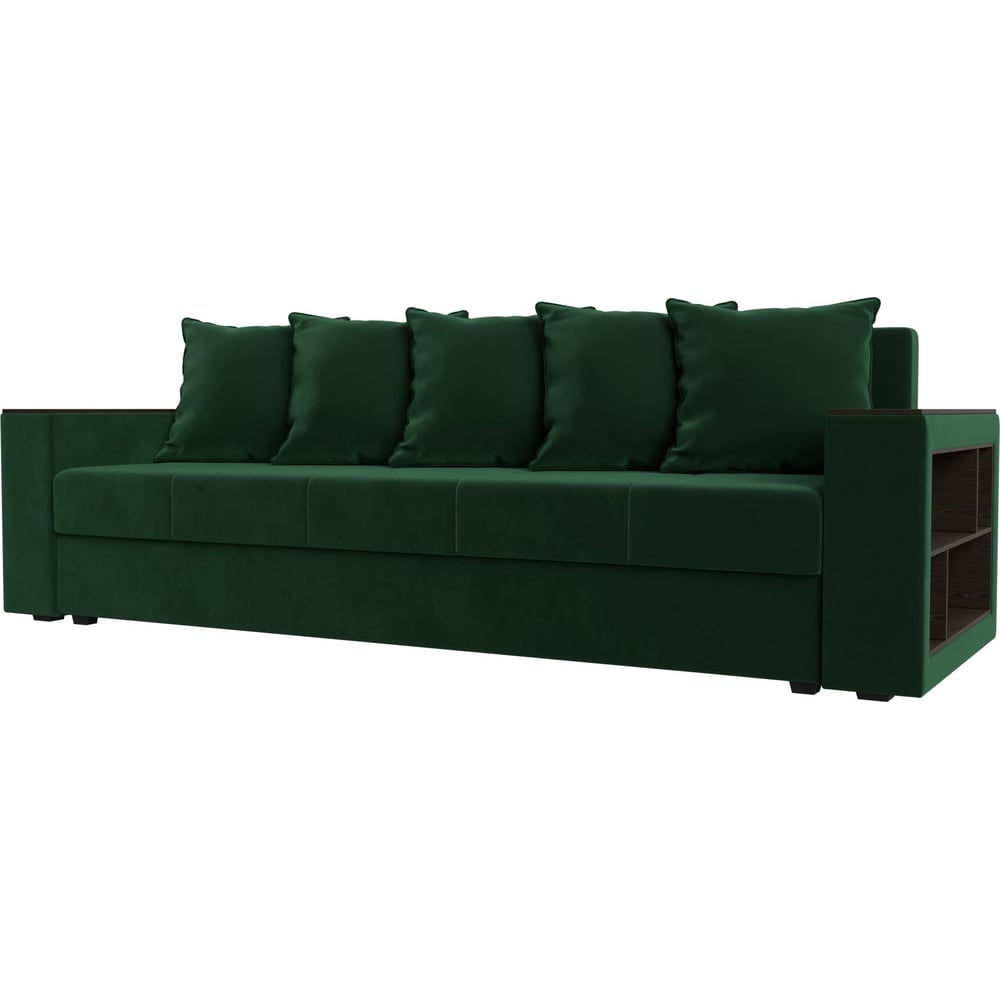 Изображение товара Диван прямой Дубай Лайт с полками справа современный стиль велюр