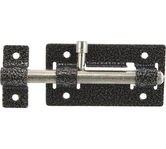 Изображение товара Накладная задвижка Без бренда ЗД-01 для дверей, корпус-порошковое покрыт/стержень-покрыт цинк, серебро, круг засов 14мм, 64x115мм 37772-1