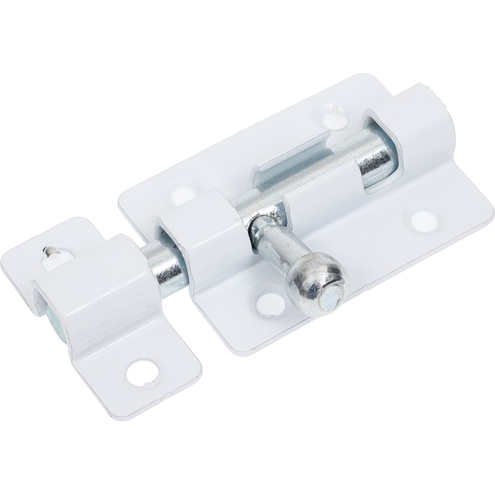 Изображение товара Накладная задвижка для окон и мебели ШП-40 БЦ белый цинк 40мм