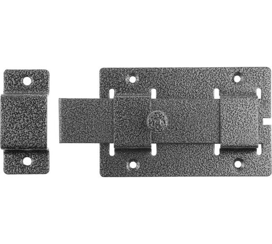 Изображение товара Накладная задвижка Без бренда ЗД-02 для дверей усиленная, порошковое покрытие, цвет серебро, плоский засов 30x135x7мм, 75x115мм 37776-2