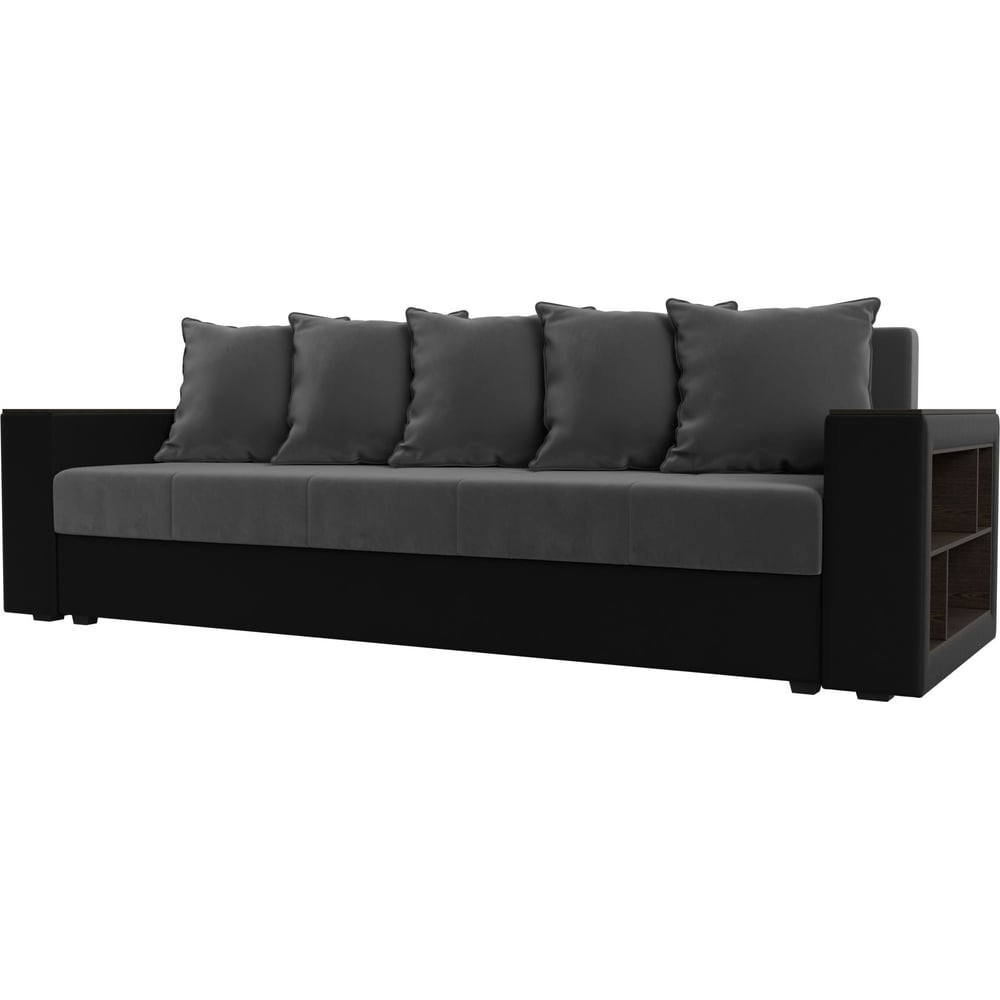 Изображение товара Диван прямой дубай лайт с полками, механизм еврокнижка, стиль современный