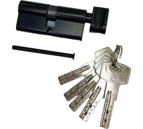 Изображение товара Цилиндровый механизм VETTORE zn m70 zc mbp (35tх35), 5 ключей, черный матовый 20447