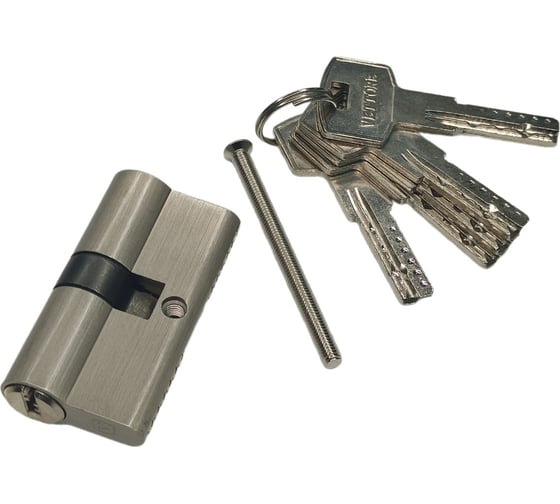 Изображение товара Цилиндровый механизм VETTORE zn m60 z ni (30x30), 5 ключей, никель 20069