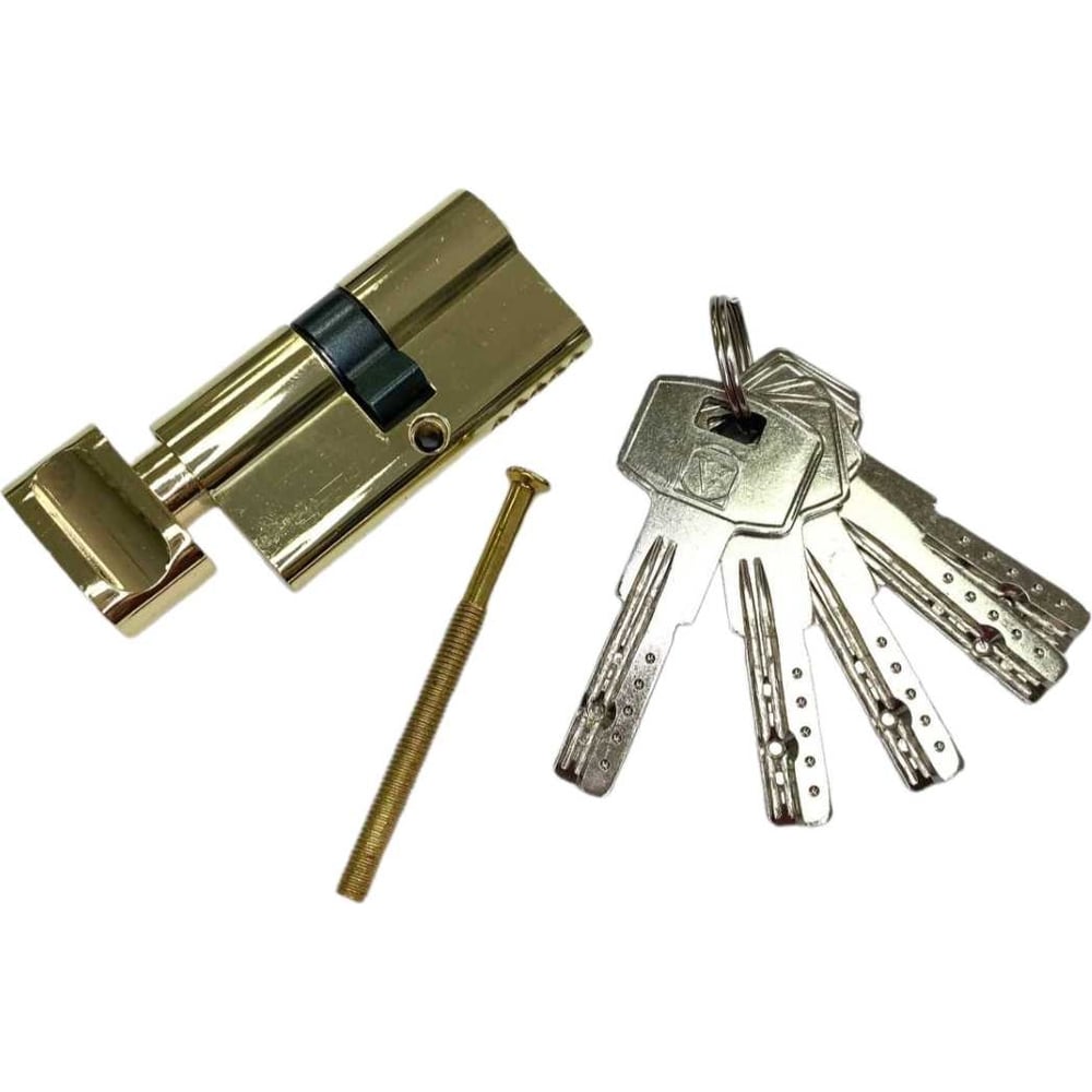 Изображение товара Цилиндровый механизм VETTORE zn m70 zc gp 35x35, 5 ключей, золото, гарантия надежности