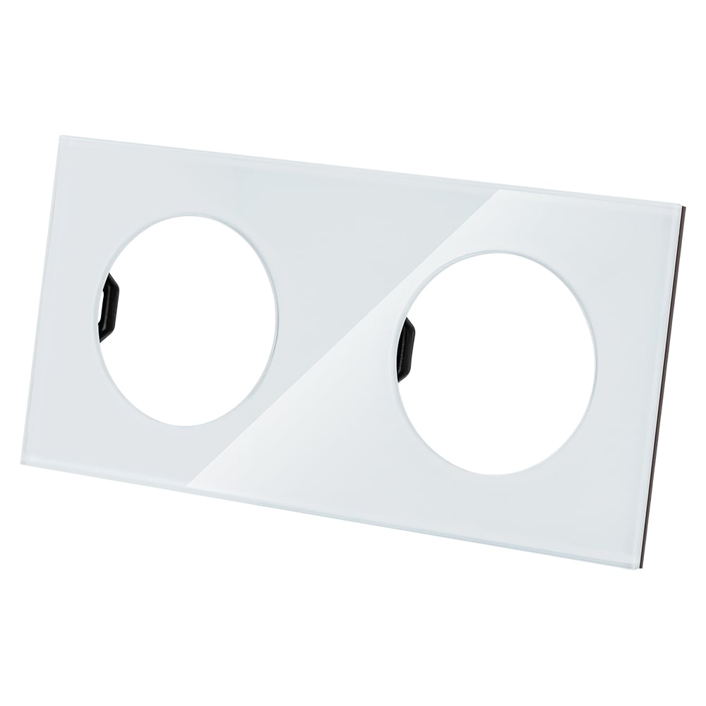 Изображение товара Двойная рамка TDM ELECTRIC хрустально-белая серия Байкал для кабель-каналов