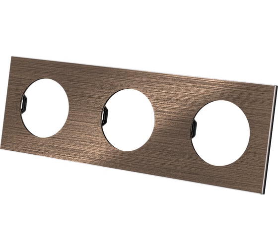 Изображение товара Тройная рамка TDM ELECTRIC бронза, алюминий, шлифованный, "байкал" SQ1819-0462