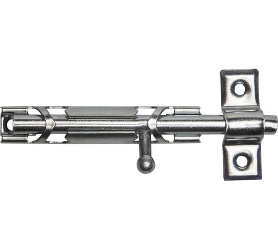 Изображение товара Накладной шпингалет Без бренда 3Т-12 стальной, покрытие белый цинк, 80мм 37735-80