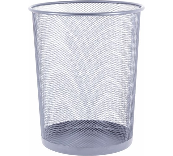 Изображение товара Корзина для мусора PRIMANOVA сетчатая, круглая, серая, высота 29 см, диаметр 25 см D-20865
