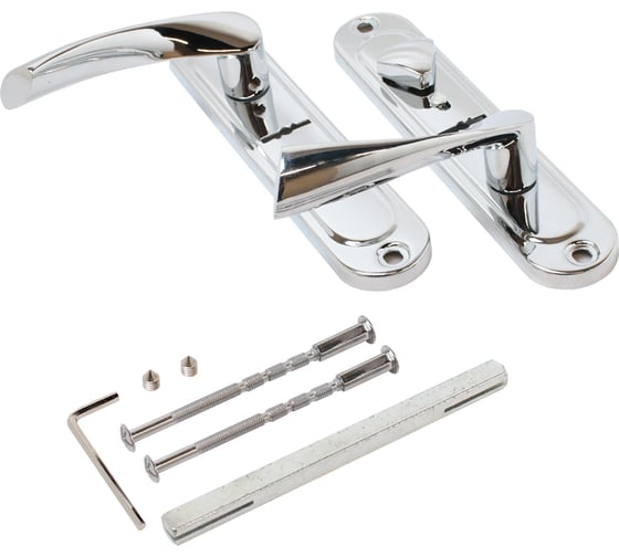 Изображение товара Комплект ручек Аллюр 03S CP L левый, для сувальдных замков, м/о 42 мм 15746