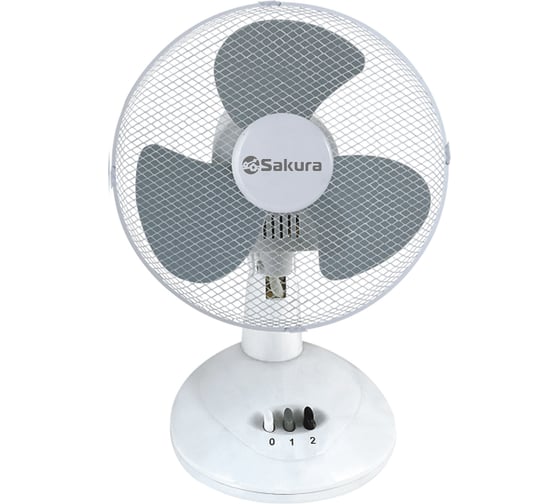 Изображение товара Вентилятор настольный Sakura SA-13G белый/серый РТ-00050661