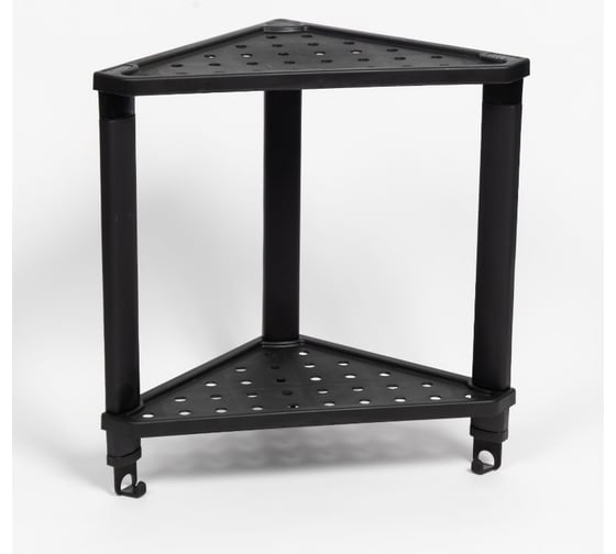 Изображение товара Полка Violet VIKEA угловая, подвесная 2-х ярусная, черная 787207