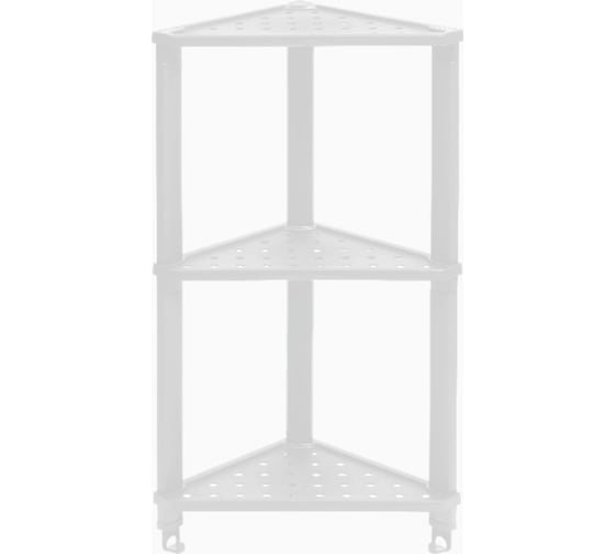 Изображение товара Полка Violet VIKEA угловая, подвесная 3-х ярусная, белая 787306