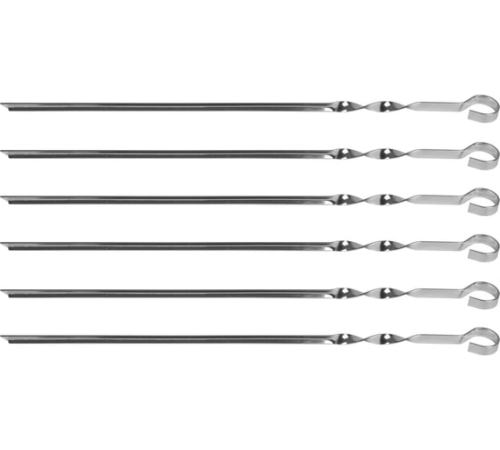 Изображение товара Шампуры GRINDA Barbecue 450мм, 6 шт., угловые, в чехле 427750