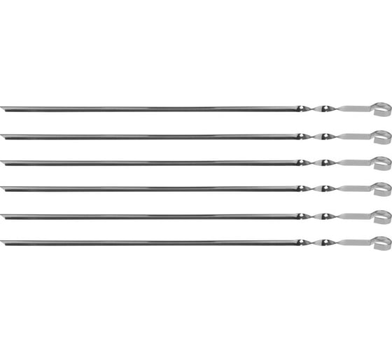 Изображение товара Шампуры GRINDA Barbecue, 600мм, 6 шт., угловые, в чехле 427751