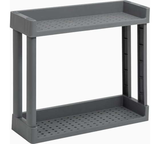 Изображение товара Полка Violet VIKEA навесная 2-х ярусная, серая 789218